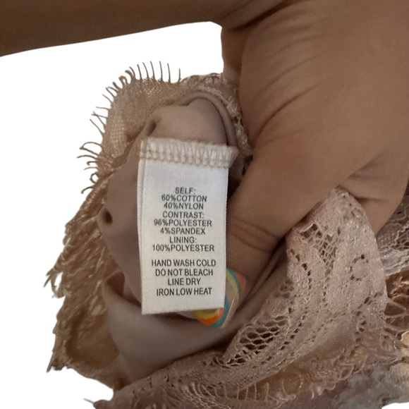 Lulus Blush Pink Lace Bodycon Open Back Dress Size Large - Picture 9 of 9